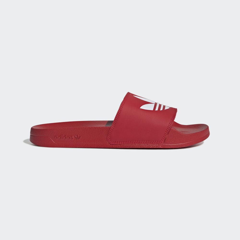 Adidas Men's Adilette Lite Slides Deep Red/White Ireland FU8296